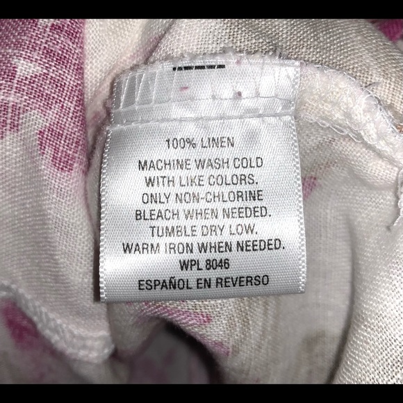 Print Long Sleeve Linen Shirt - Picture 9 of 9